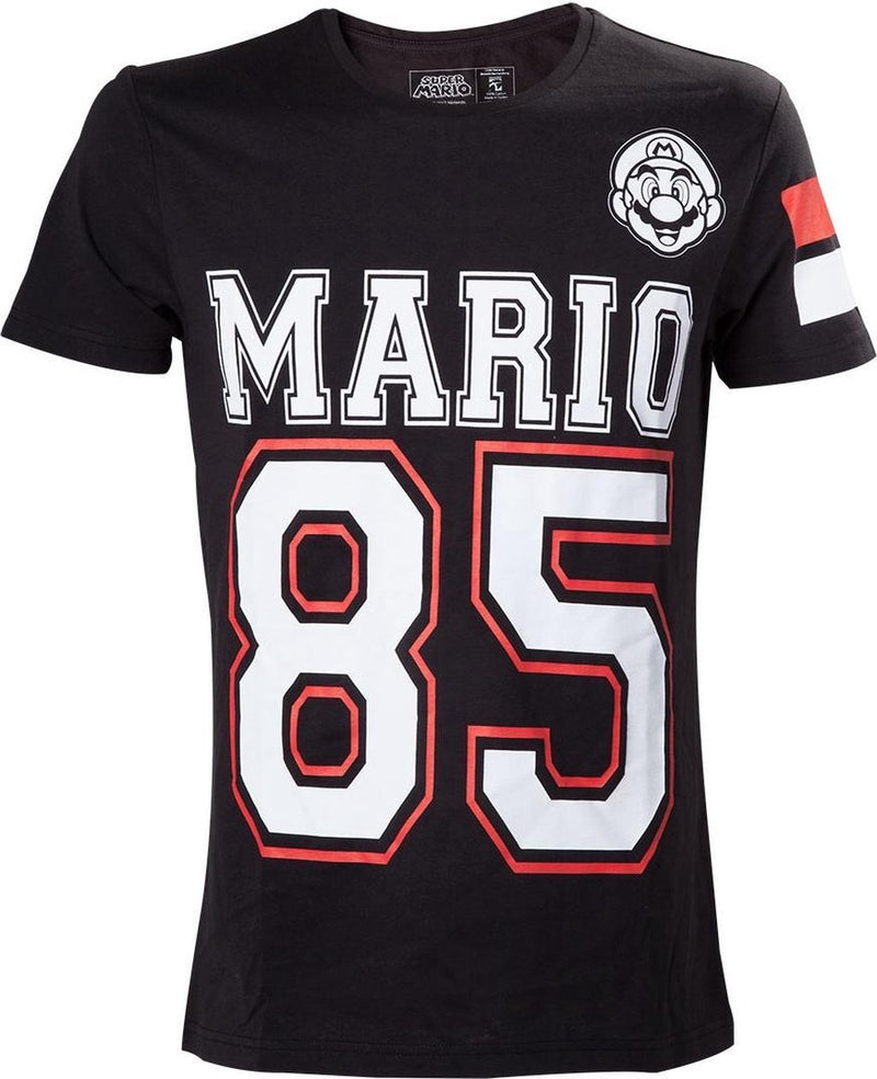 TSHIRT NINTENDO NERA  SUPER MARIO 85 TAGLIA L
