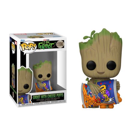 ACTION FIGURE FUNKO POP MARVEL GROOT WITH CHEESE PUFFS 1196 9CM