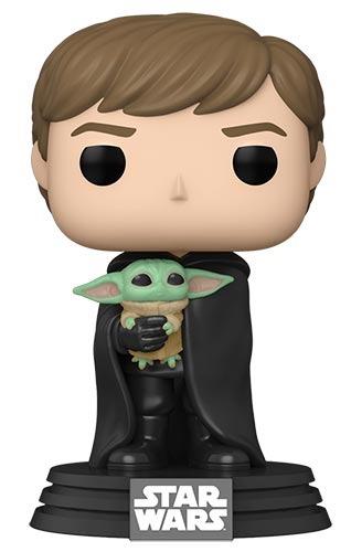 ACTION FIGURE FUNKO POP STAR WARS LUKE 482 SKYWALKER WITH GROGU 9 CM