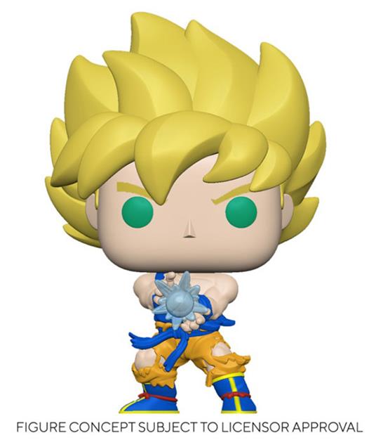 ACTION FIGURE FUNKO POP 948 DRAGON BALL Z  SUPER SAIYAN GOKU KAMEHAMEHA 9 CM