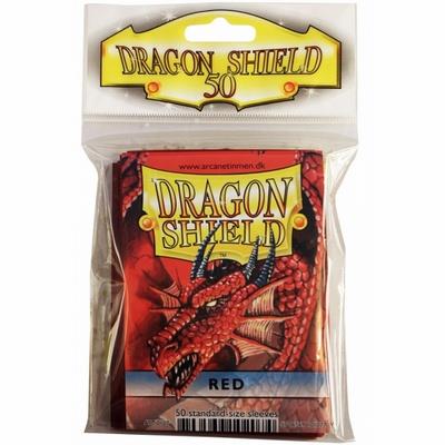 DECK PROTECTOR DRAGON SHIELD MISURA STANDARD (50)  ROSSO