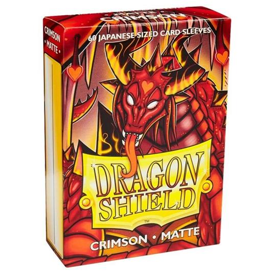 DECK PROTECTOR DRAGON SHIELD MISURA YUGIOH (60)  MATTE  CRIMSON