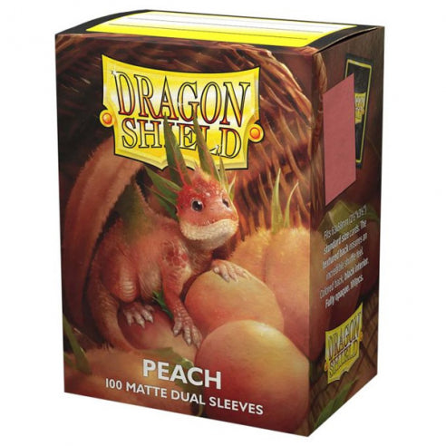 DECK PROTECTOR DRAGON SHIELD STANDARD PEACH MATTE DUAL (100)