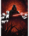 STAR WARS DARTH VADER BLACK WHITE & RED